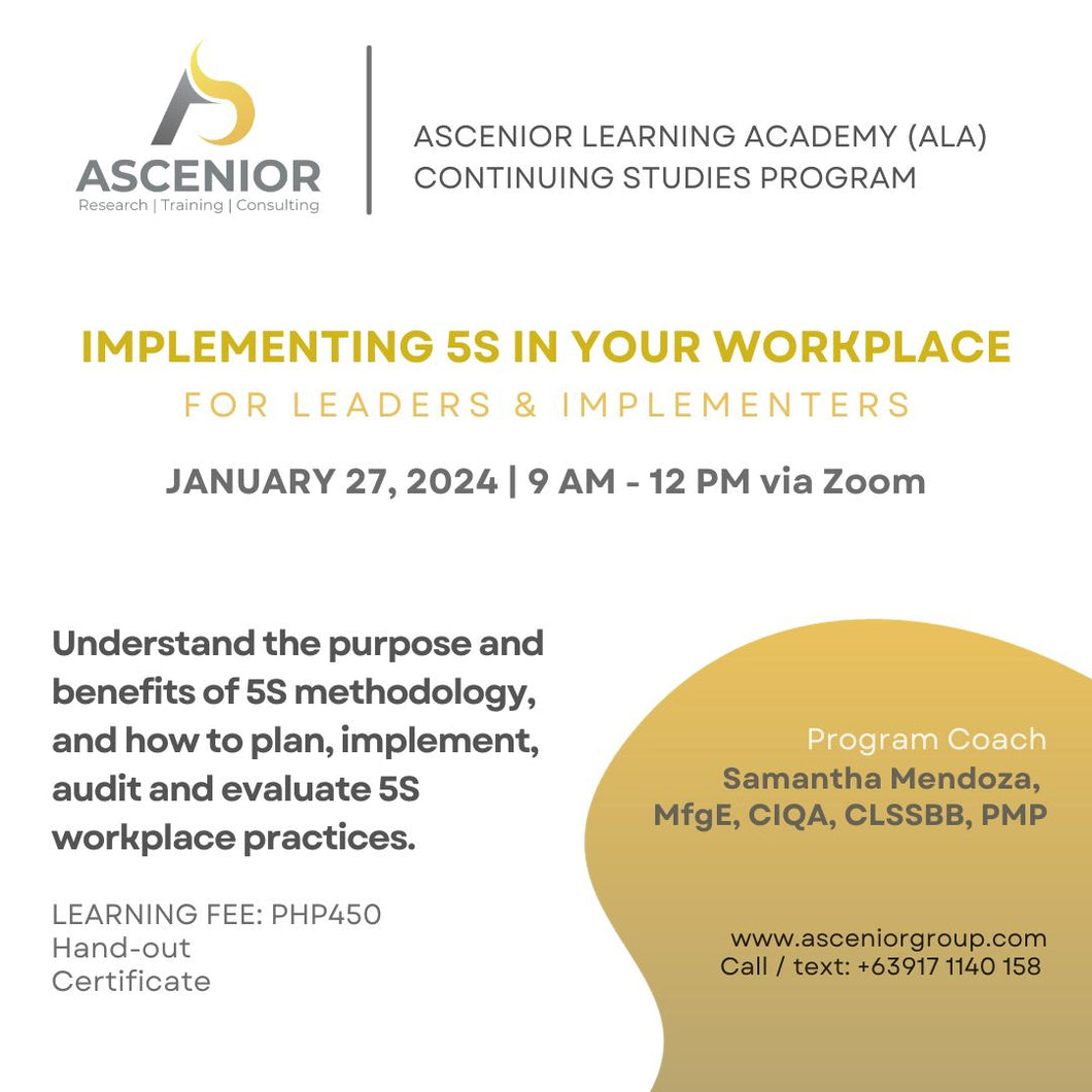 5S for Implementers and Leaders | January 27