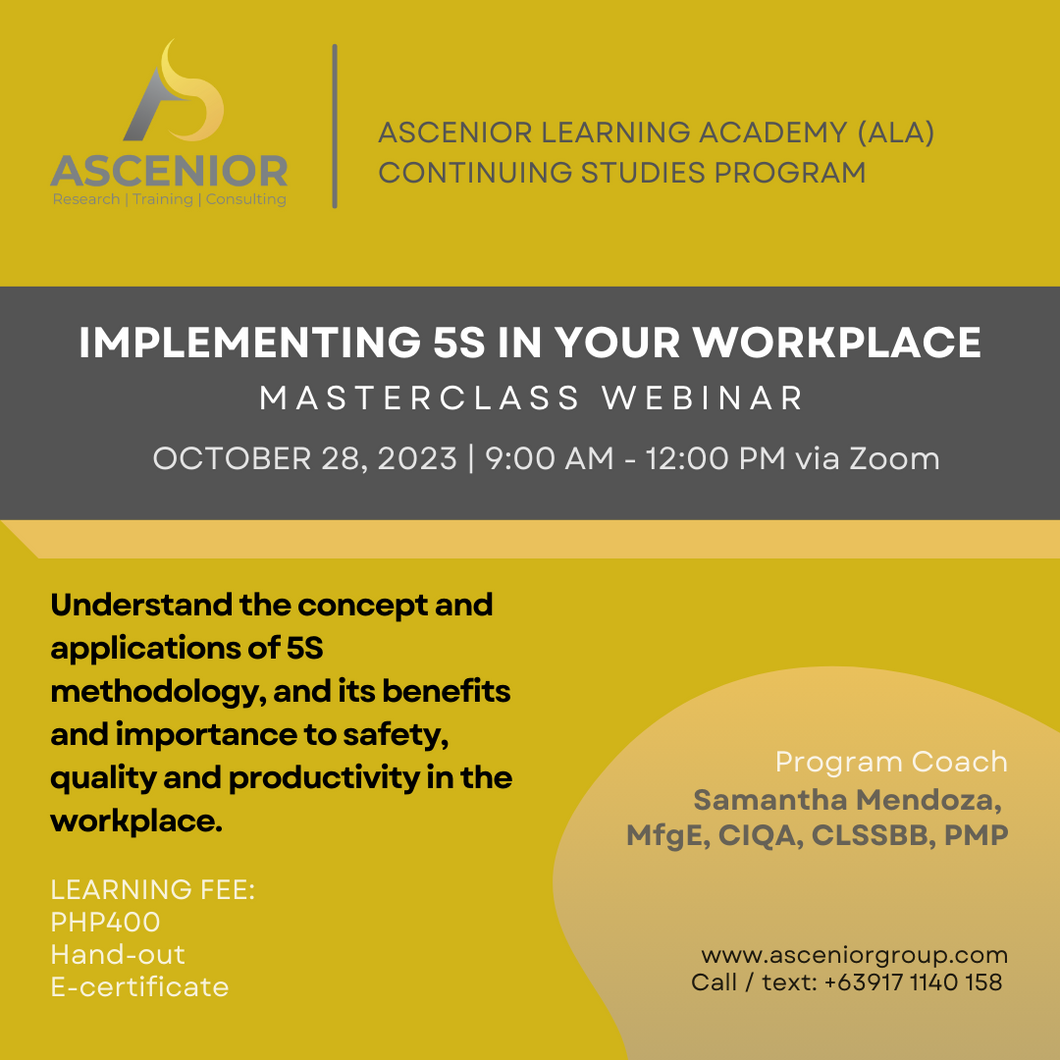 Implementing 5S in Your Workplace | October 28
