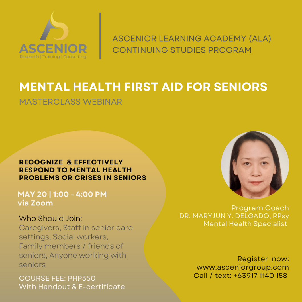 Mental Health First Aid for Seniors | May 20