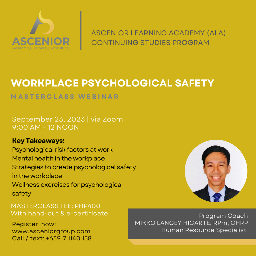 Workplace Psychological Safety | September 23