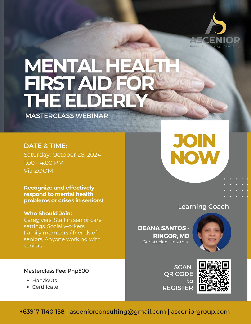 Mental Health First Aid for the Elderly | October 26