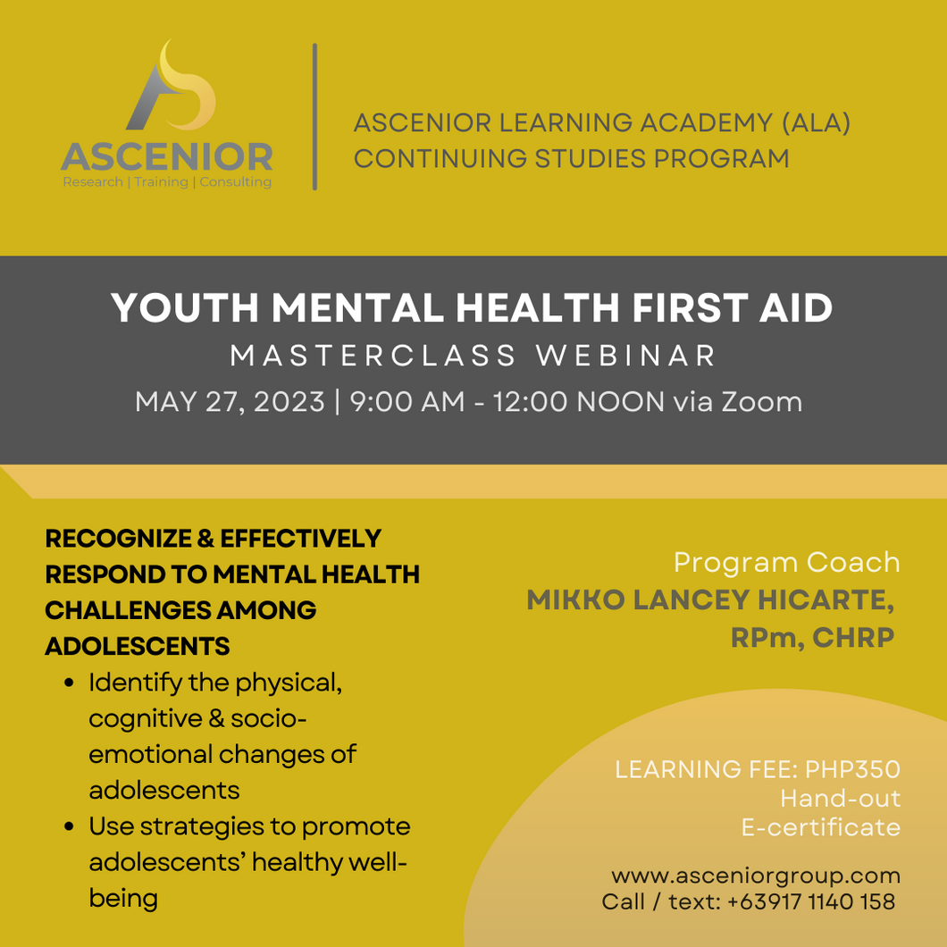 Youth Mental Health First Aid | May 27