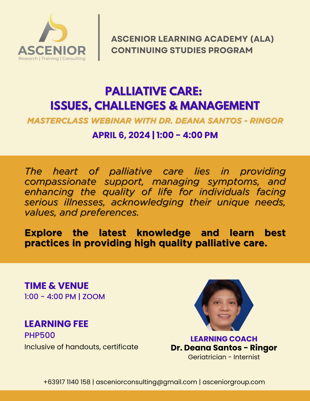 Palliative Care: Issues, Challenges & Management | April 6