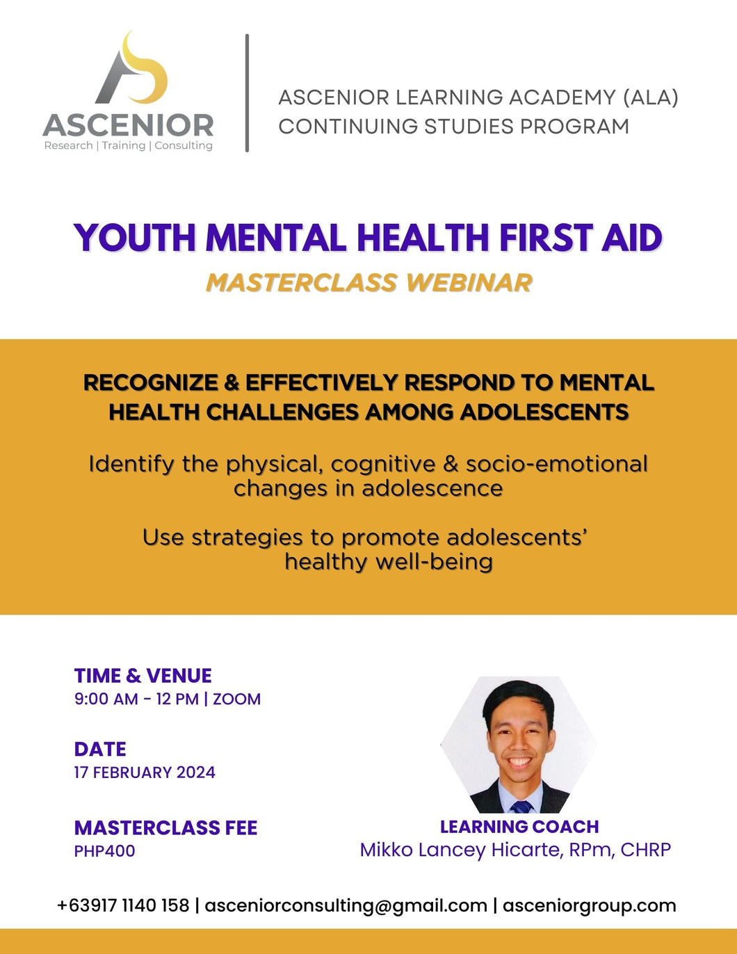 Youth Mental Health First Aid | February 17