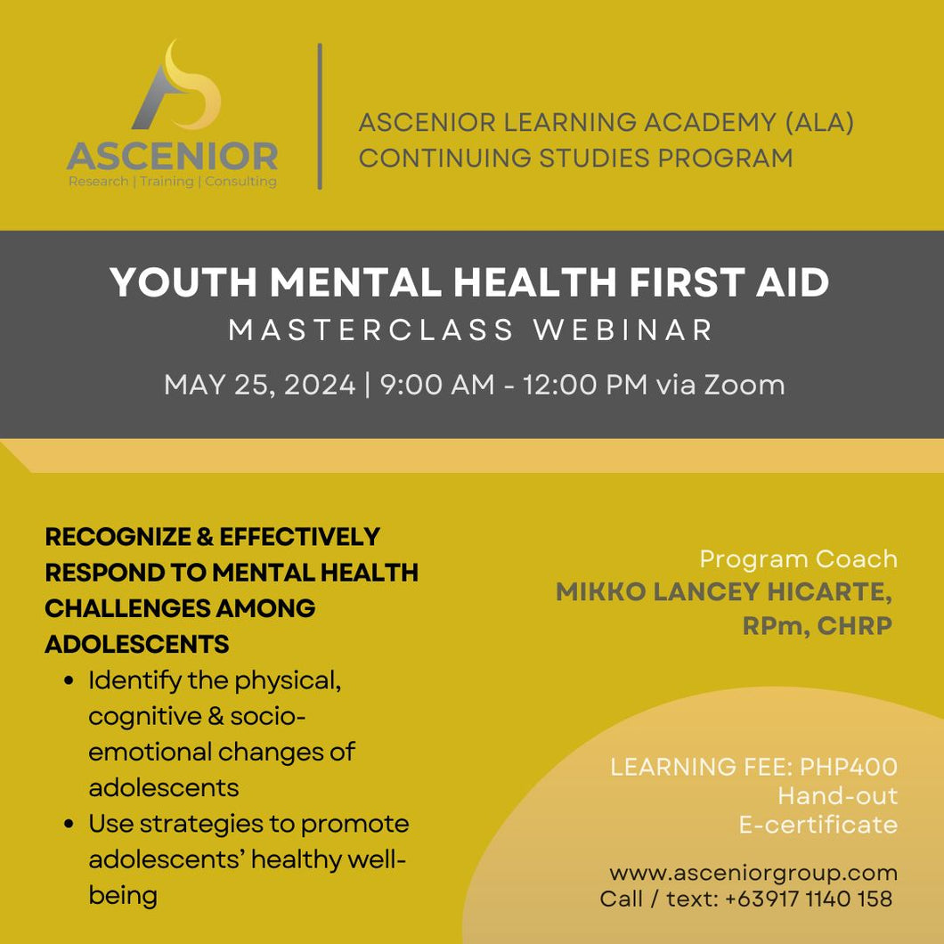 Youth Mental Health First Aid | May 25