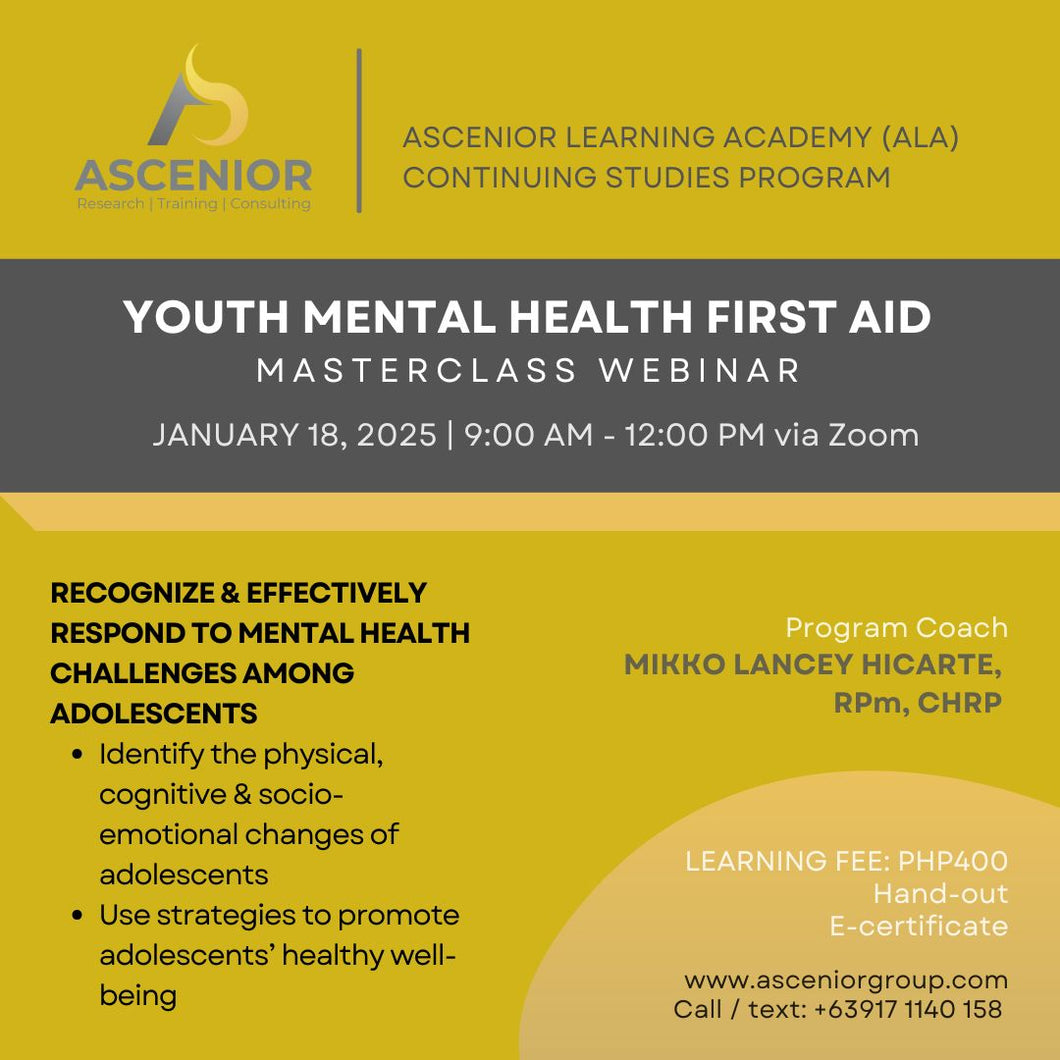 Youth Mental Health First Aid | January 18