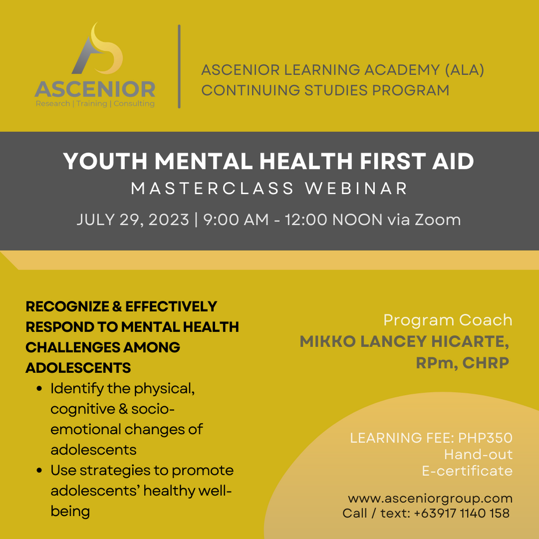 Youth Mental Health First Aid | July 29
