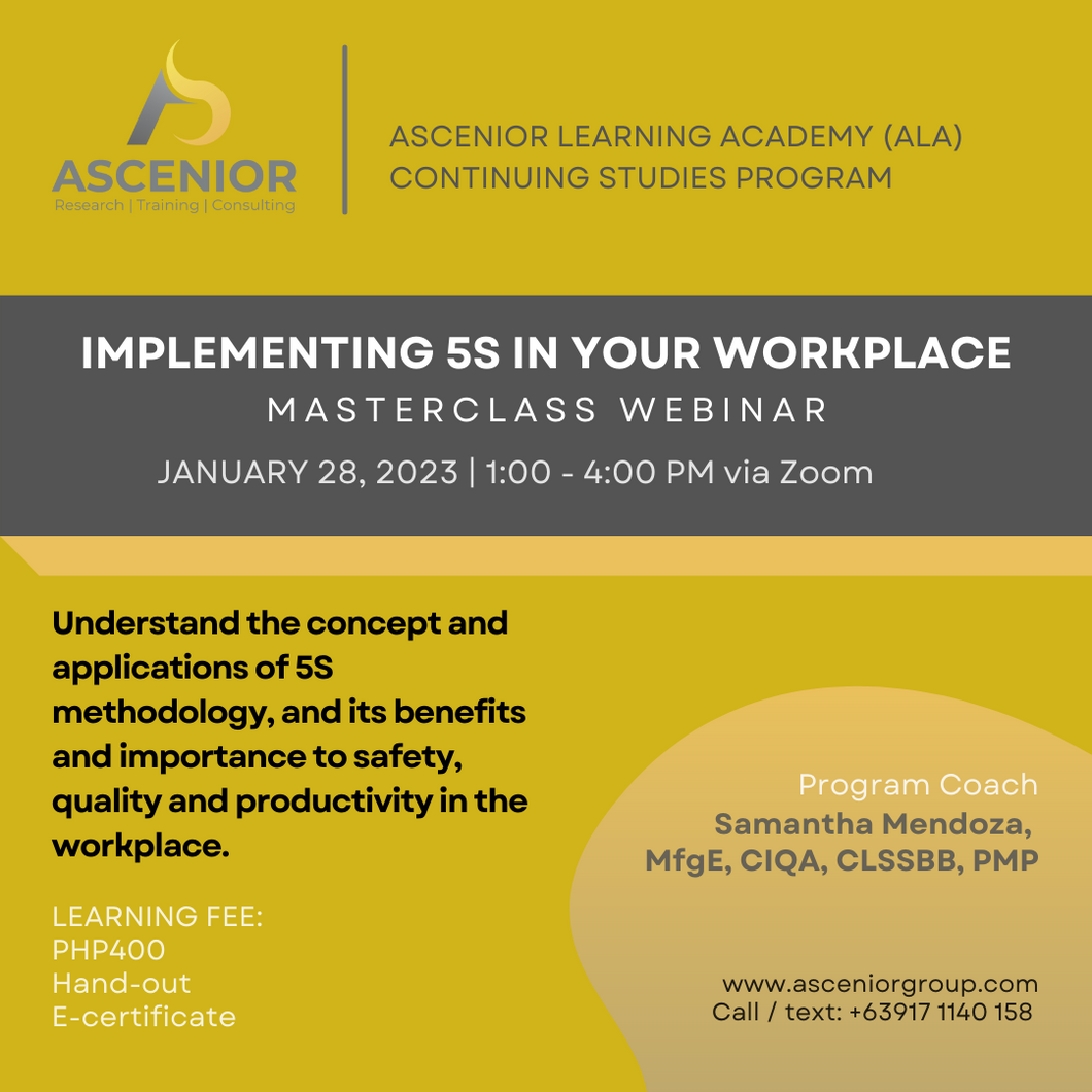 Implementing 5S in Your Workplace | January 28