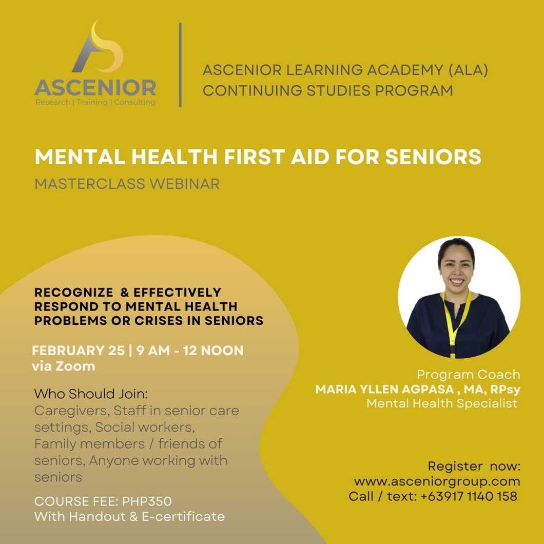 Mental Health First Aid for Seniors | February 25