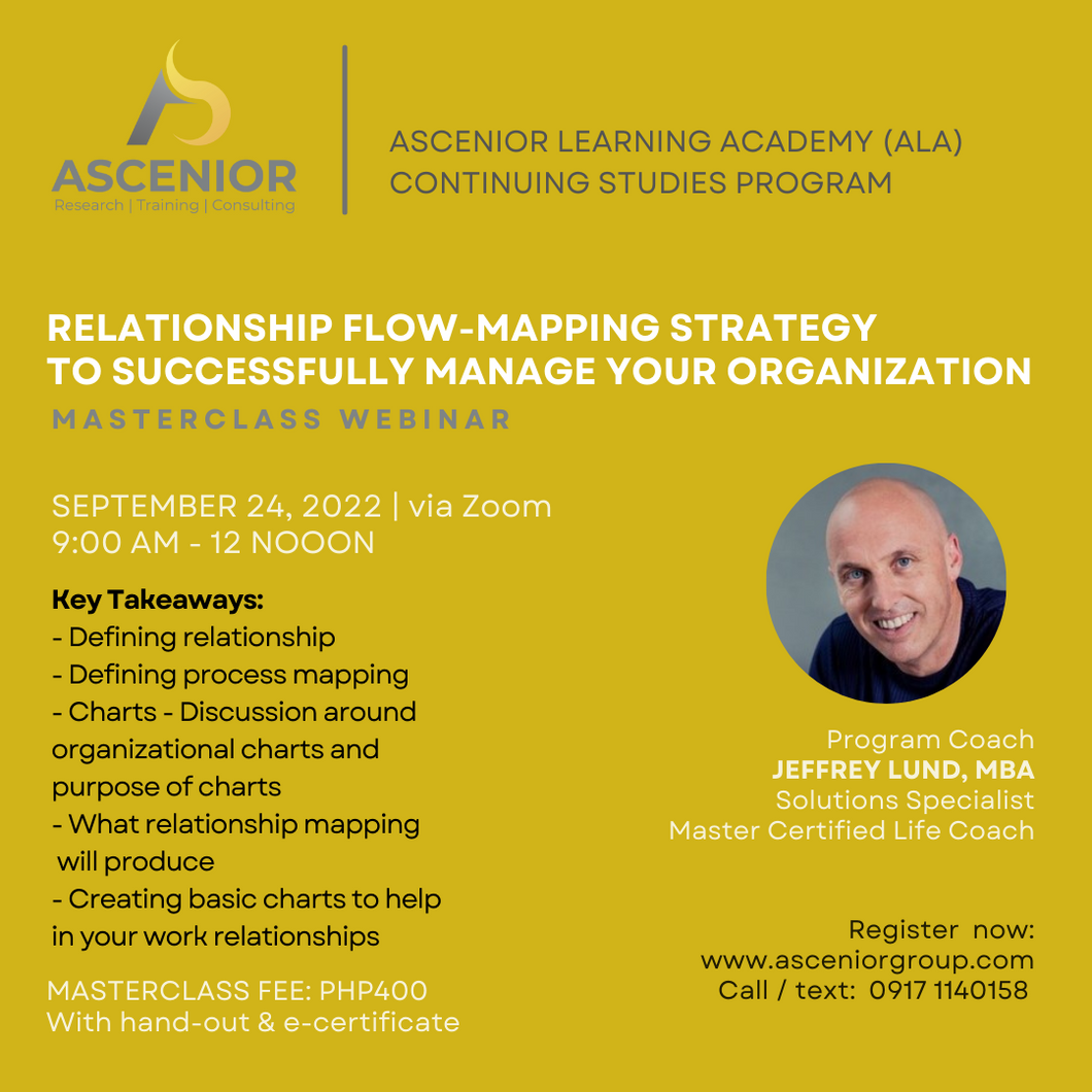 Relationship Flow - Mapping Strategy to Successfully Manage Your Organization | Sept 24