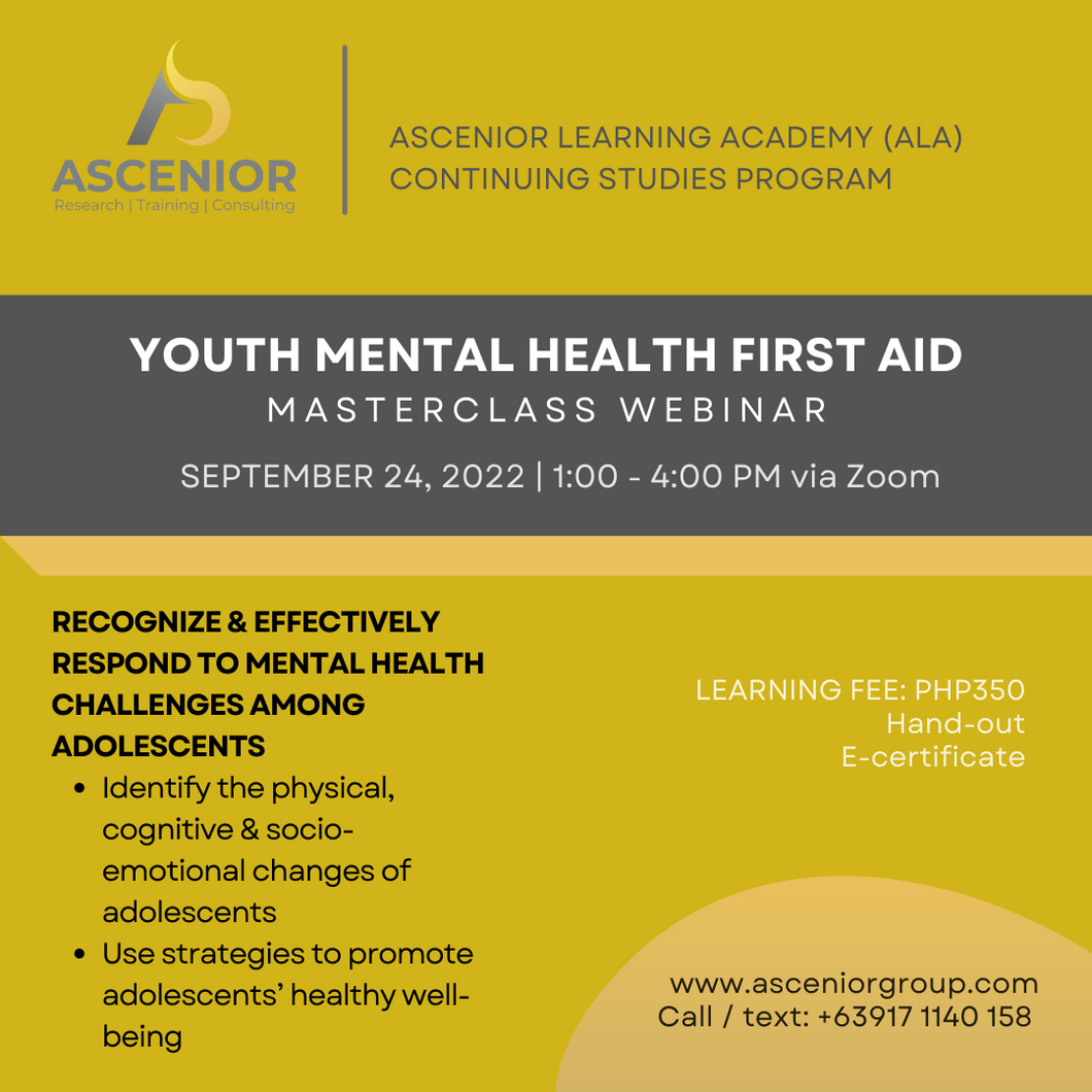Youth Mental Health First Aid | Sept 24